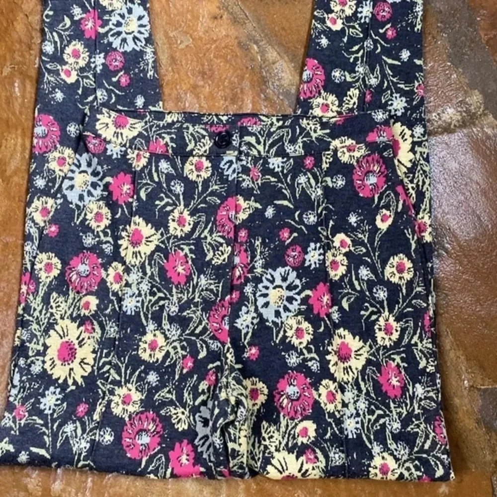 Free People Floral Knit Ponte Skinny Pants 6 - Picture 9 of 12
